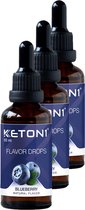 Keton1 | Flavor drops | Blueberry | 3 stuks | 3 x 50 ml