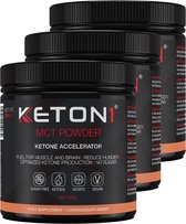 Keton1 | MCT Olie Poeder | 3 stuks | 3 x 250 gram