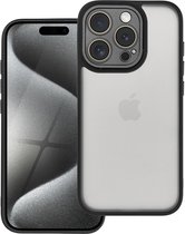 Case2go - Telefoonhoesje geschikt voor iPhone 15 Pro - Back Cover - Variete Hoes - Zwart