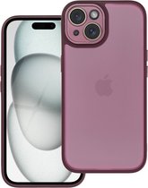Case2go - Telefoonhoesje geschikt voor iPhone 15 Plus - Back Cover - Variete Hoes - Paars