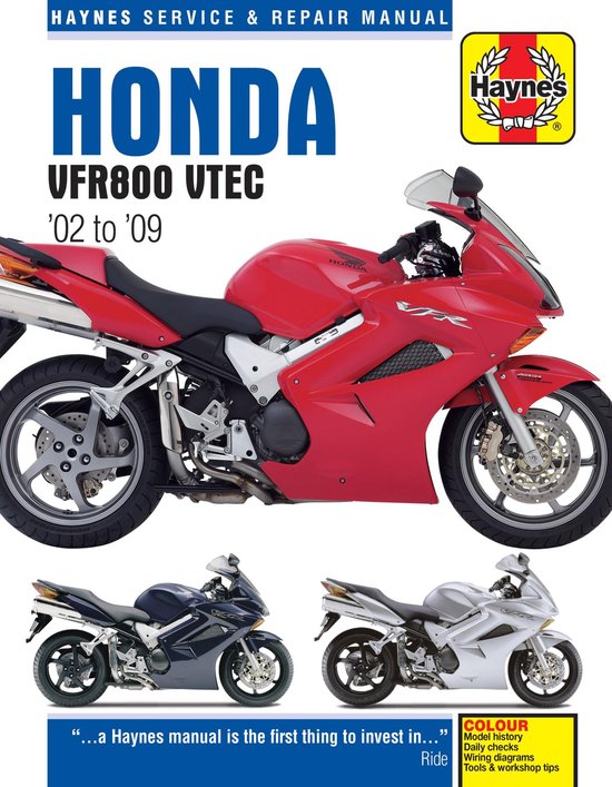 Haynes Honda VFR800 VTEC '02 to '09 Service and Repair Manua ... - cover