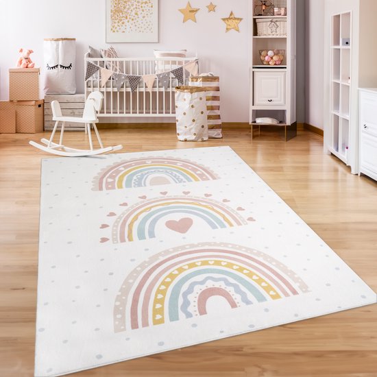 Paco Home Tapijt Voor Kinderen Vloerkleed Kinderkamer Autos Straat Antislip Modern Grijs Crème Geel, Maat:240x340 cm