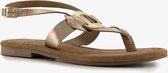 Harper leren dames sandalen goud - Maat 41 - Echt leer