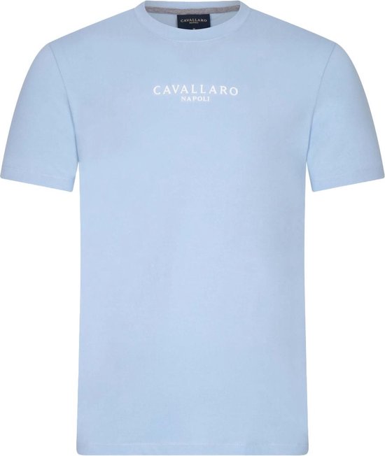 Cavallaro Napoli - Mandrio T-Shirt Logo Lichtblauw - Heren - Regular-fit