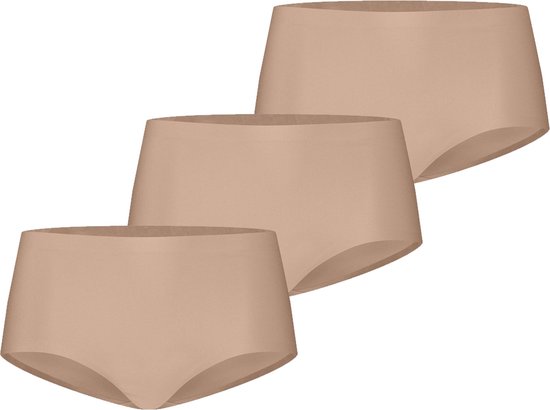 Ten Cate Secrets Midi Slip - 3-pack - Walnut - Maat XL - Naadloos ondergoed Dames
