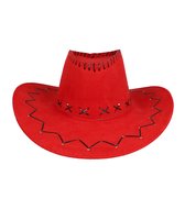 Cowboyhoed Stiksel Zwart Donker Rood Cowboy Hoed Hat Festival Country Western Feest