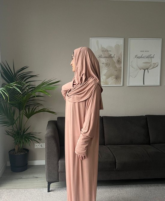 Gebedskleding Nude - Sjaal - Hoofddoek - Turban - Jersey Scarf - Sjawl - Dames hoofddoek - Islam