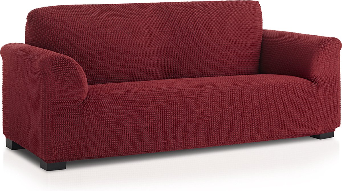 Belmarti® Bankhoes Milos 180cm tot 250cm breed - Rood - Bankhoezen van ademend katoen - Premium Belmarti® kwaliteit - Extreme stretch