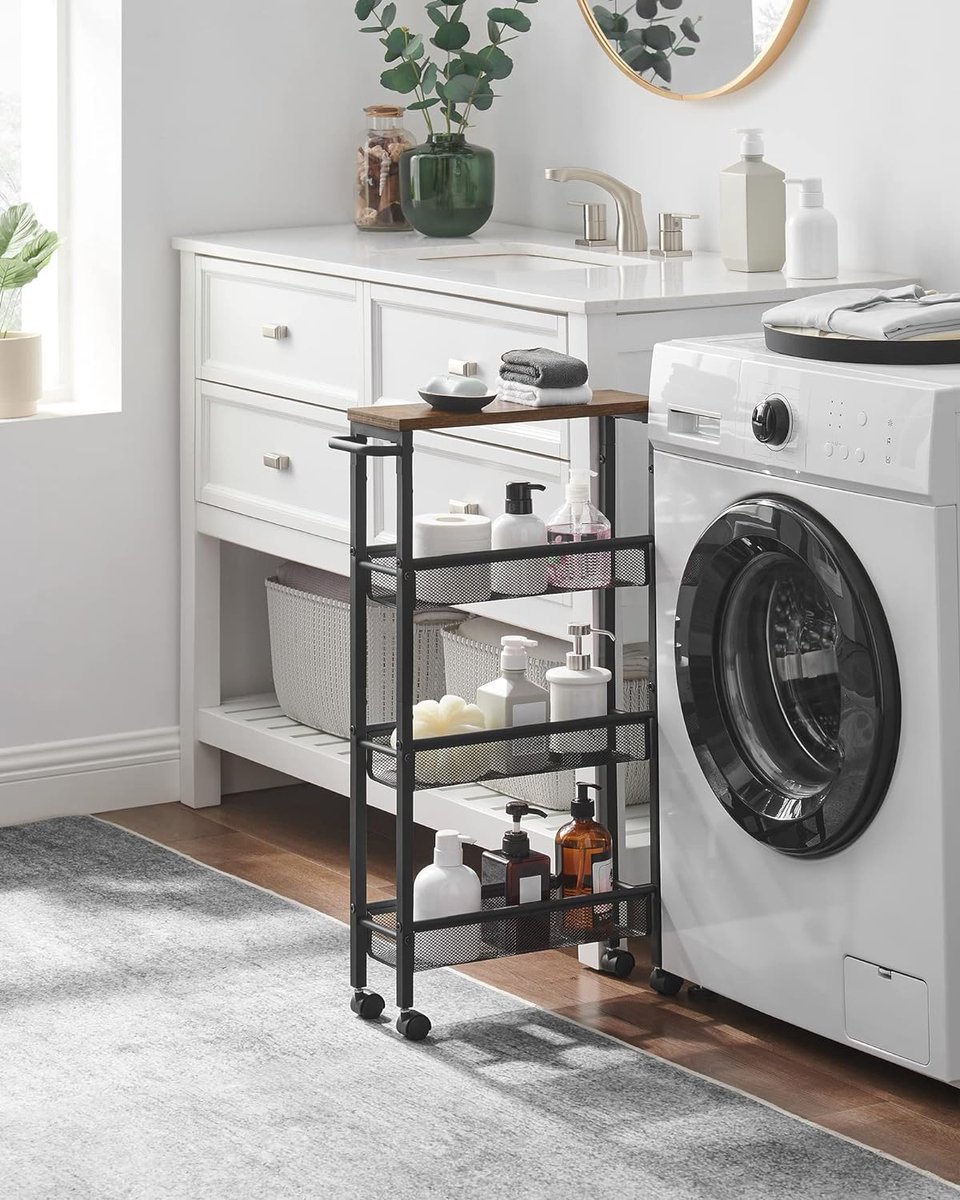 Trolley op wielen Organizer Trolley met Wielen voor Keuken Make-up Badkamer Kantoor