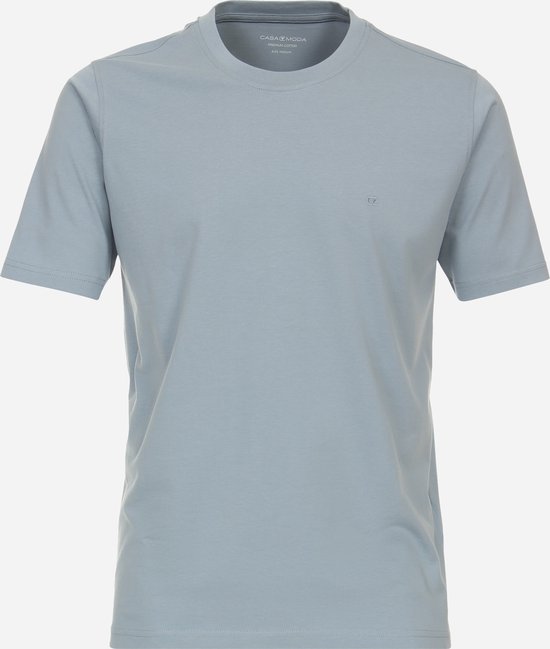 CASA MODA comfort fit heren T-shirt - blauw - Maat: 5XL