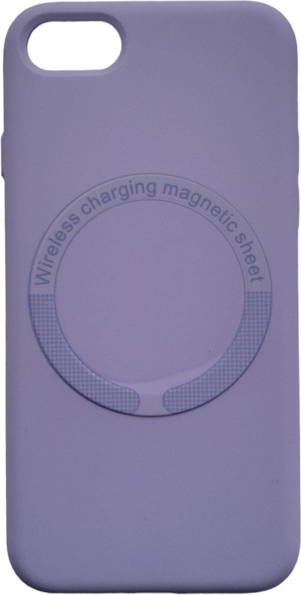 Premium Liquid Case Geschikt voor Apple iPhone 7 / 8 / SE 2020 & 2022 met Camera Shield Geschikt voor MagSafe - FuturiQ - Lila
