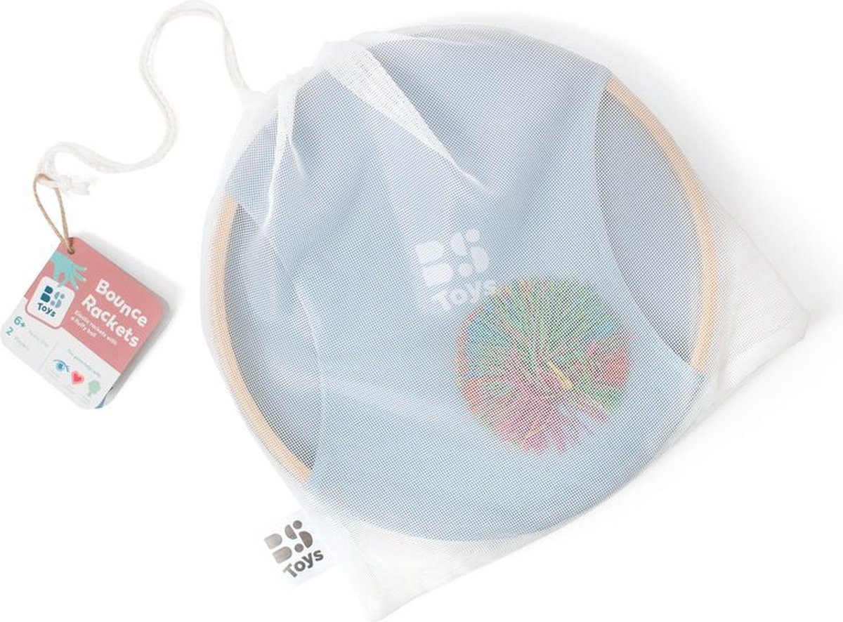 BS Toys Stuiterrackets - Houten speelgoed van Bamboe - Buitenspeelgoed - Vangspel - Spelletjes voor kinderen - Buiten speelgoed - Buitenspel - Buiten Spellen - Tuin Speelgoed - Strandspeelgoed - Cadeau kind — afbeelding 2