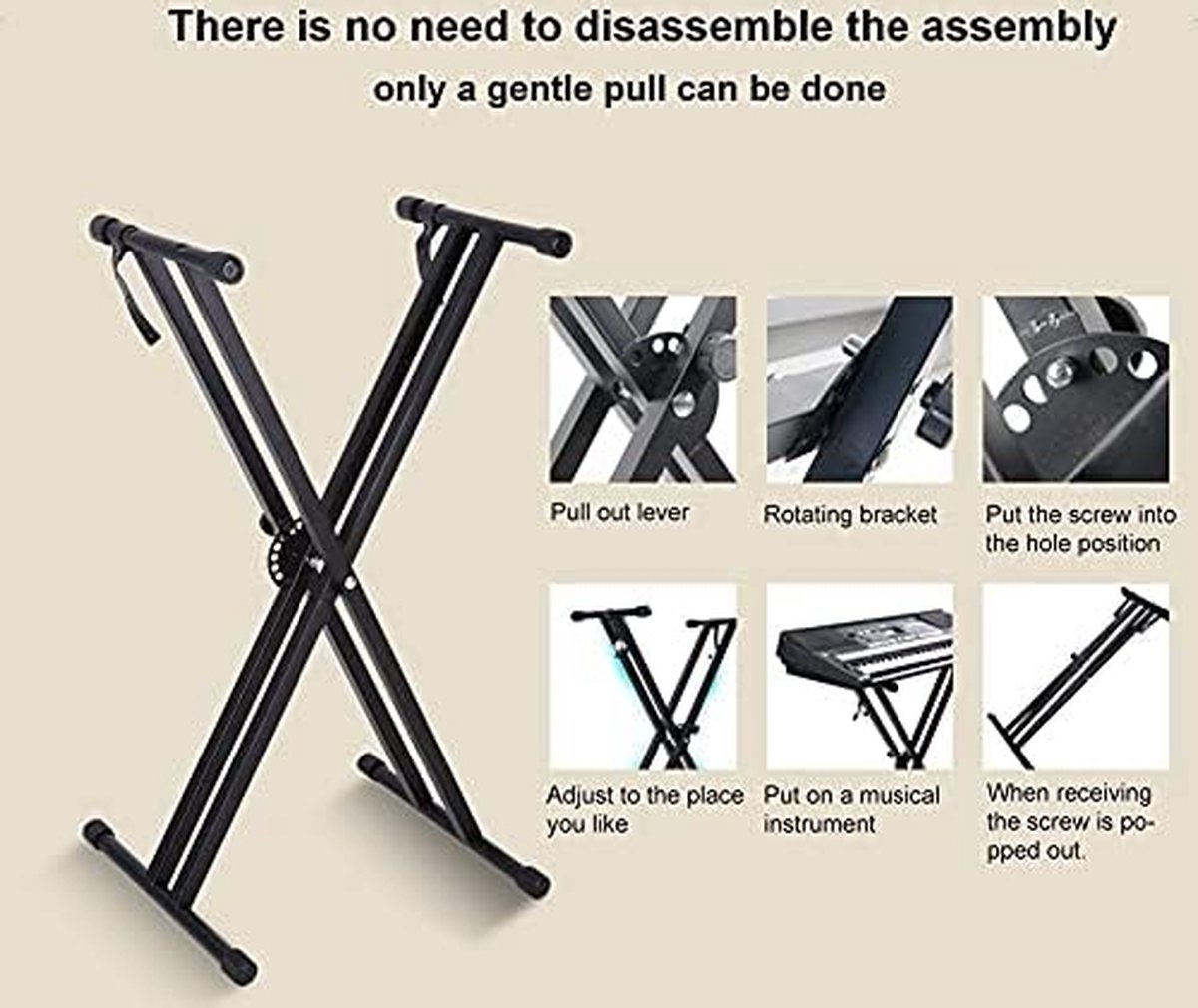 piano standard - piano keyboard stand, 95 x 43 cm