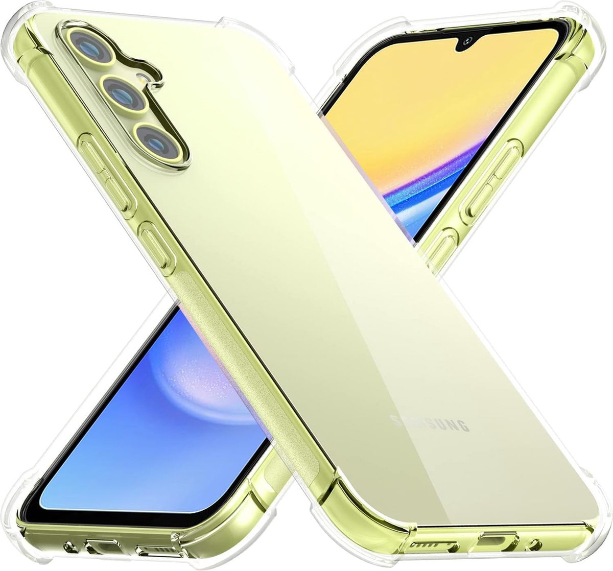 Shock proof Hoesje Geschikt voor: Samsung Galaxy A15 - Anti -Shock Silicone - Transparant
