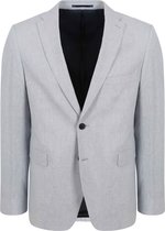 Suitable - Blazer Linnen Streep Lichtblauw - Heren - Maat 48 - Slim-fit