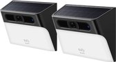 2x Eufy Solar Wall Light Cam S120 2K Draadloze Beveiligingscamera - Accu - Wit/Zwart - Voordeelbundel