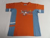 T shirt - Korte mouwen - Jongens - Snoopy - Oranje , blauw - Skate - 6 jaar 116