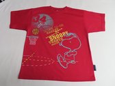 T shirt - Korte mouw - Jongens - Snoopy - Basket - Rood - 6 jaar 116