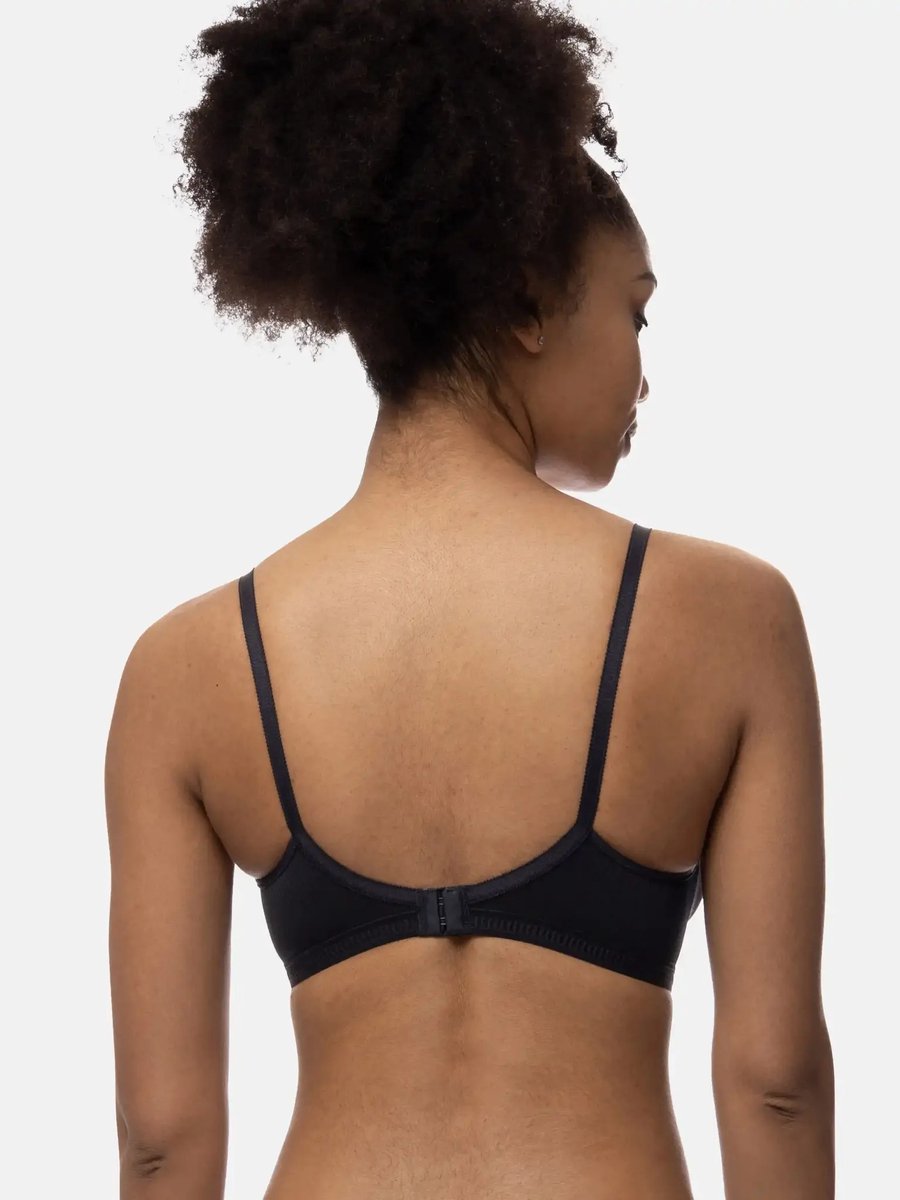 Dorina Niet voorgevormde Bh zonder beugel - Tiffany - Bralette met sluiting - Katoen - 90D - Wit