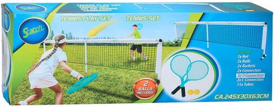 Scatch Tennisset - 1 Net - 2 Rackets - 2 Ballen - 245 x 30 x 63 cm - Scatch