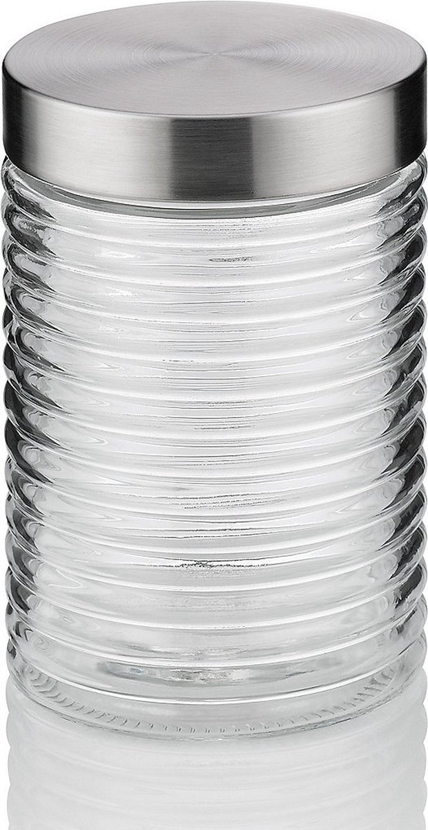 Voorraadpot, 1.2 L, Glas/RVS, Zilver - Kela | Diana