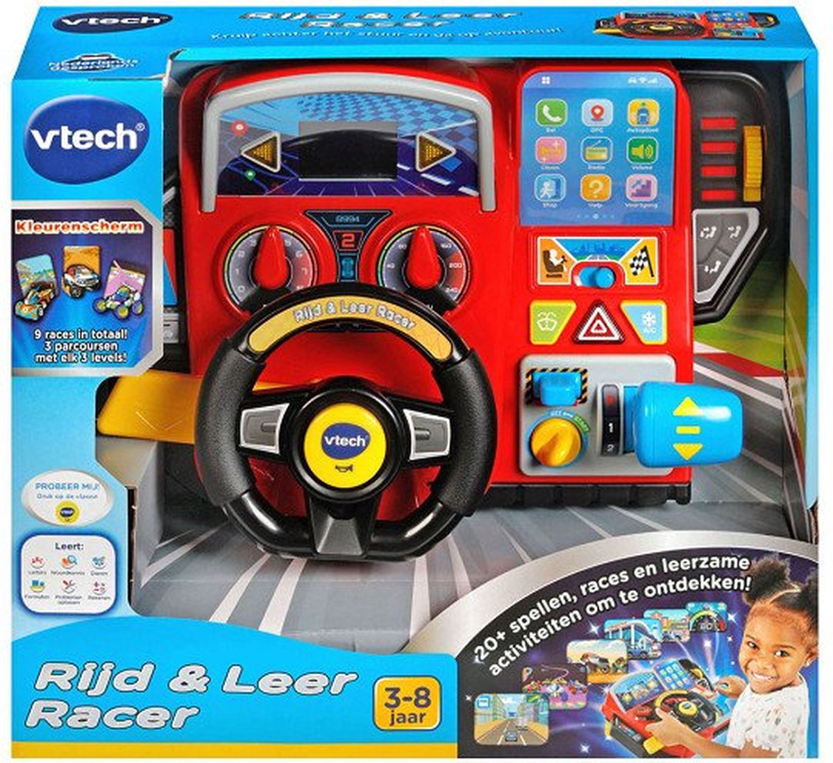 VTech Rijd & Leer Racer Racestuur Activity Center - Interactief & Educatief Speelgoed - Activiteitenbord - Cadeau - Kinderspeelgoed 3 Jaar — afbeelding 10