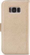My Style Telefoonhoesje geschikt voor Samsung Galaxy S8 Hoesje | My Style Flex Wallet Bookcase Portemonnee | Pasjeshouder voor 3 Pasjes | Telefoonhoesje voor Pinpas / OV Kaart / Rijbewijs - Goud