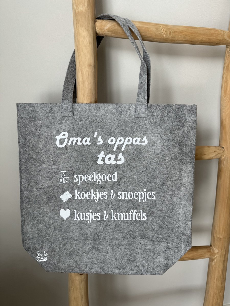 Stijlie kids Vilten boodschappentas Oma's oppas tas