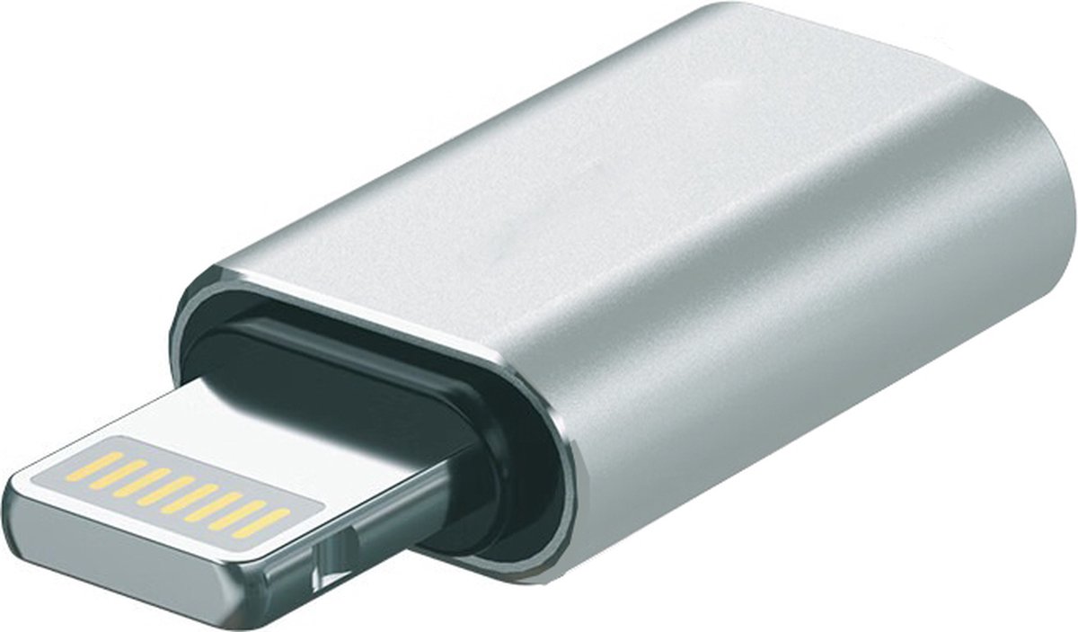 Lightning naar USB-C Adapter - Aluminium Design - Grijs - Staza