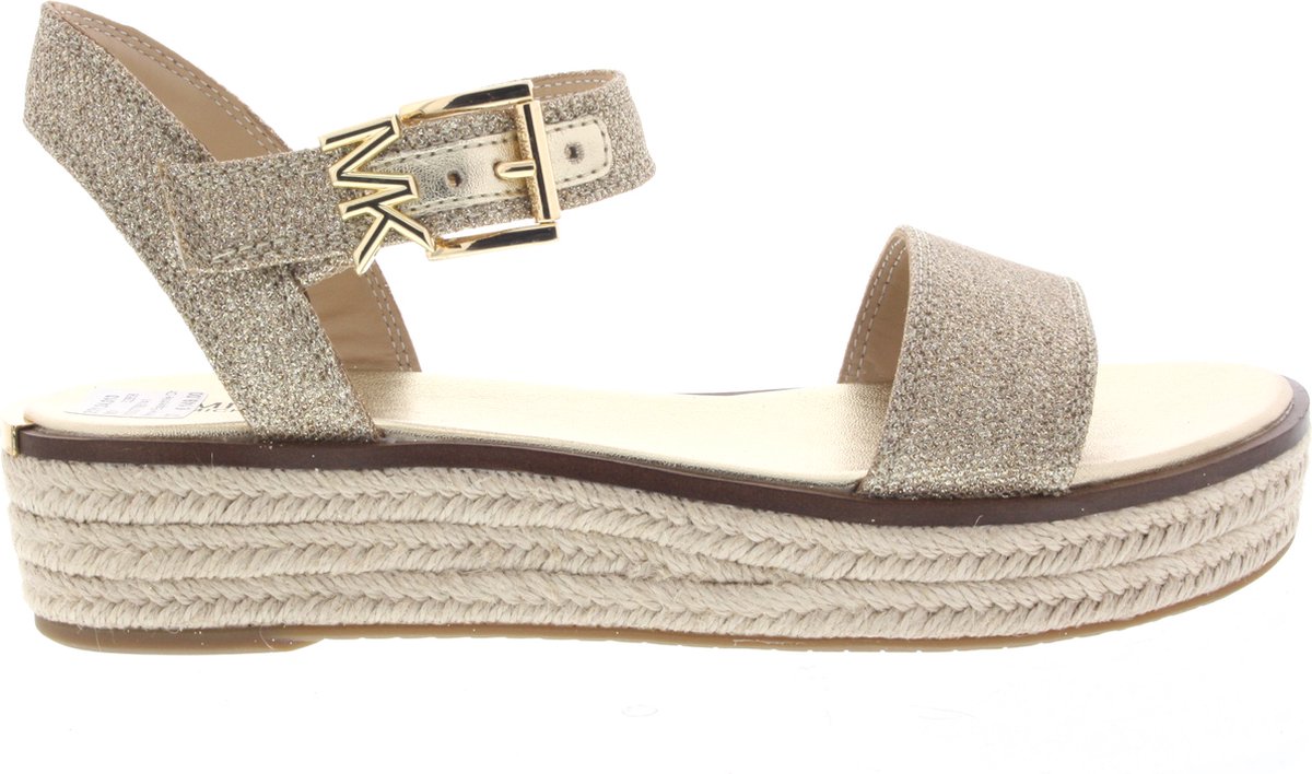 Michael Kors Richie Espadrille Sandalen - Dames - Goud - Maat 39 | bol