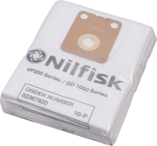NILFISK ORIGINEEL. 10 stuks. Stofzuigerzakken voor VP300 serie, 82367820. COVAKO