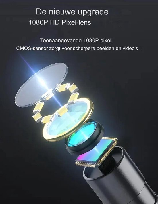 Caméra d'inspection avec écran 5M - 1080P HD - Écran LCD 4,3 pouces - Étanchéité IP67 - Siècle des Lumières LED - Endoscope - Caméra d'inspection