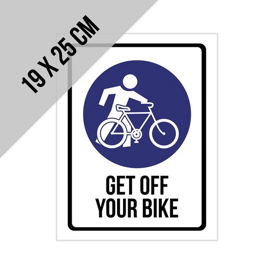 Icone Signe Descendez de votre velo 19x25cm Epaisseur 1 mm Descendez de. bol
