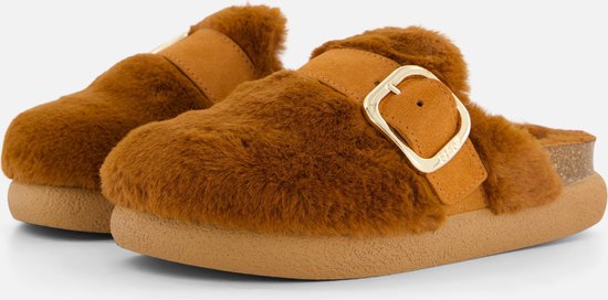 Scholl Pantoffels cognac Imitatiebont Dames Maat 41 bol