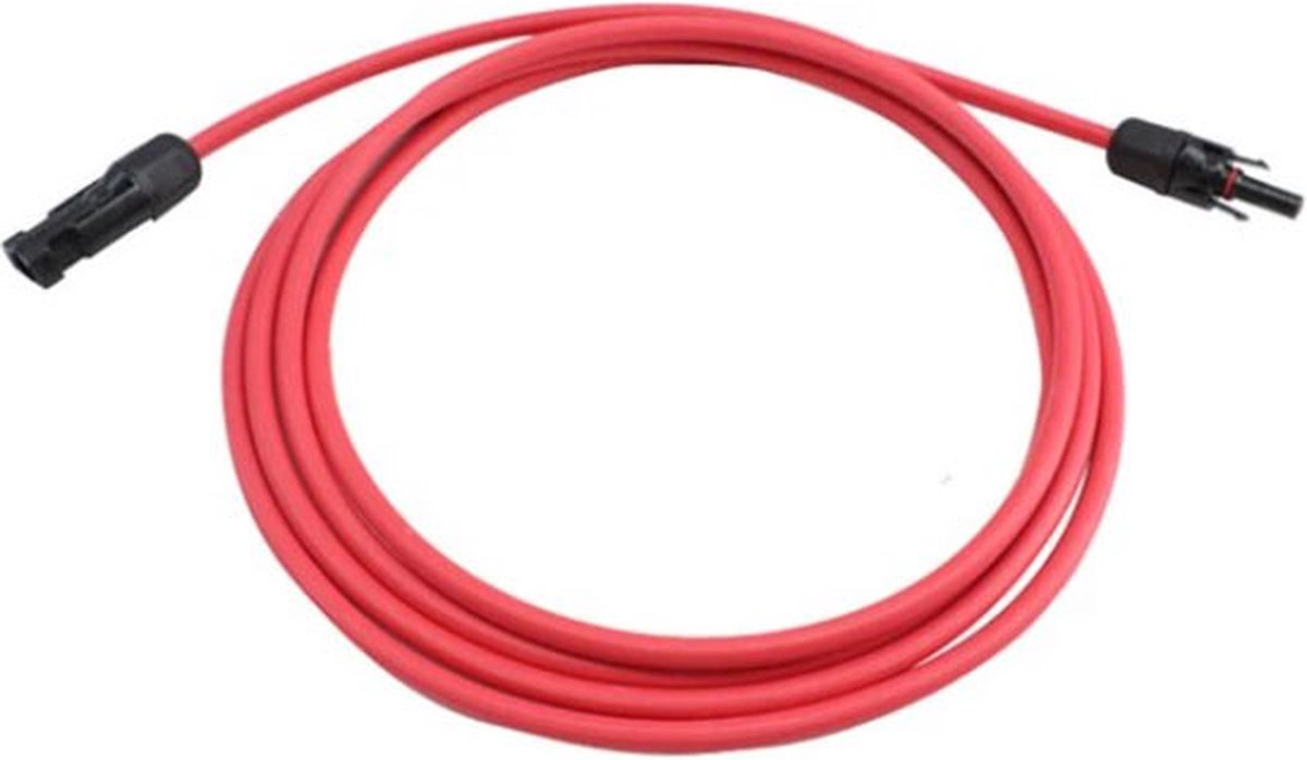 Unbranded Germat Solar kabel 6mm Rood Lengte : 2 meter Zonnepanelen kabel Solar kabel met connector