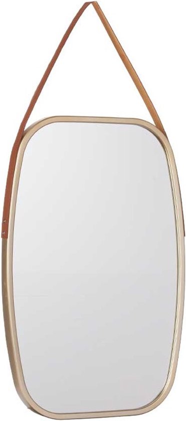 Giftdecor Wandspiegel aan ophangkoord - frame kleur - 43 65 - gang/badkamer/slaapkamer