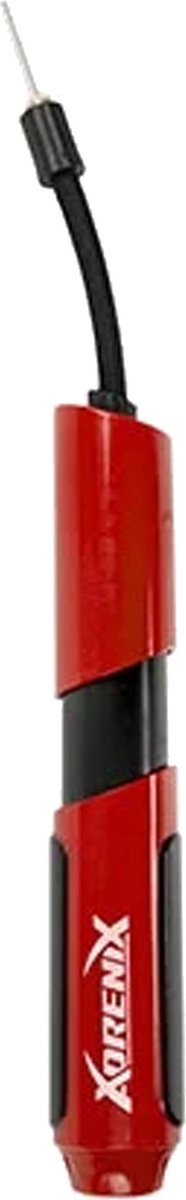 Ballenpomp - rood - met naald - kunststof - voor voetbal/basketbal/skippybal - bal pomp