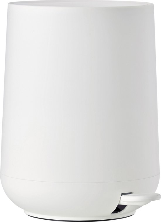 Zone Denmark Nova Pedaalemmer Dia. 23 x 29 cm 5 liter White - prullenbak - ABS kunststof - badkamer - keuken - toilet - wit