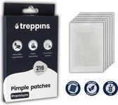 Treppins® Pimple Patches Premium – 216 patches – 2 Verschillende maten – Binnen 8 uur resultaat - Mee eters verwijderen – Acne patch – Puisten verwijderaar – Natuurlijke ingrediënten