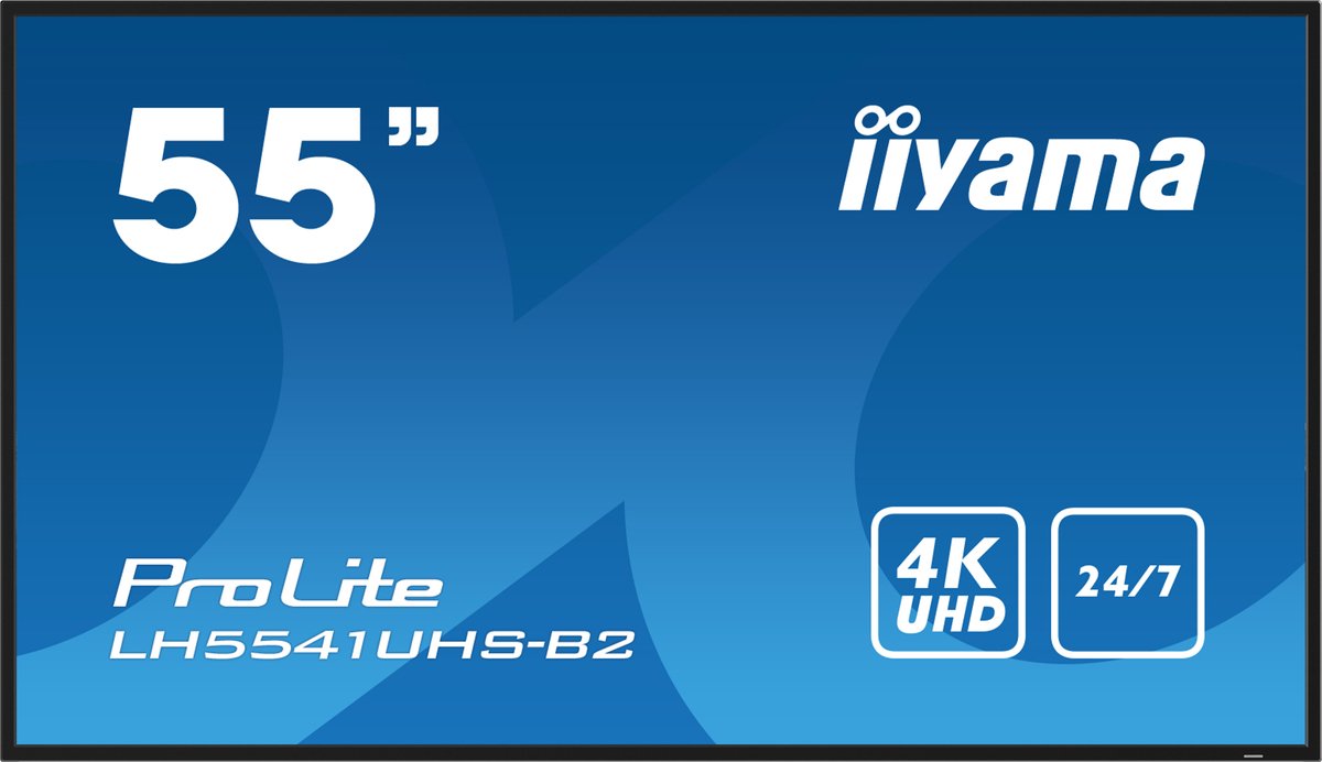 iiyama ProLite LH5541UHS-B2 - 55 Inch - IPS - 4K - 24/7 werktijd - 500 cd/m²