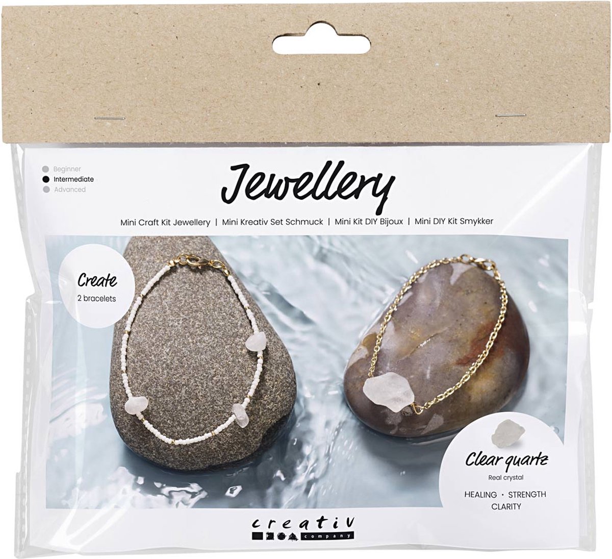Creative Company Creativ company mini hobbyset sieraden 2 armbanden met bergkristal