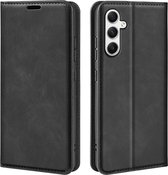 Samsung Galaxy A35 hoesje - Luxe Wallet Bookcase (Magnetische Sluiting) - Zwart - GSM Hoesje - Telefoonhoesje Geschikt Voor Samsung Galaxy A35