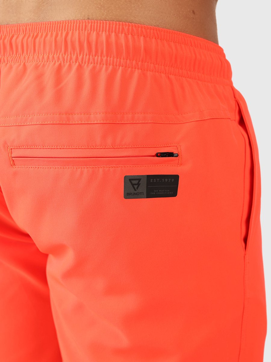 Brunotti Bru - conic Zwembroek Heren - Zwemshort met 4 - Way Stretch - Neon Orange — afbeelding 7