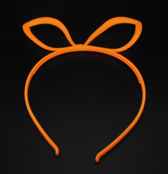 Diadeem met strik oren oranje - kinderfeestje - verjaardag - Koningsdag