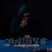 GAMES PLANET Pokerset - Koffer - 500 Chips - Speelkaarten - Aluminium - Zwart