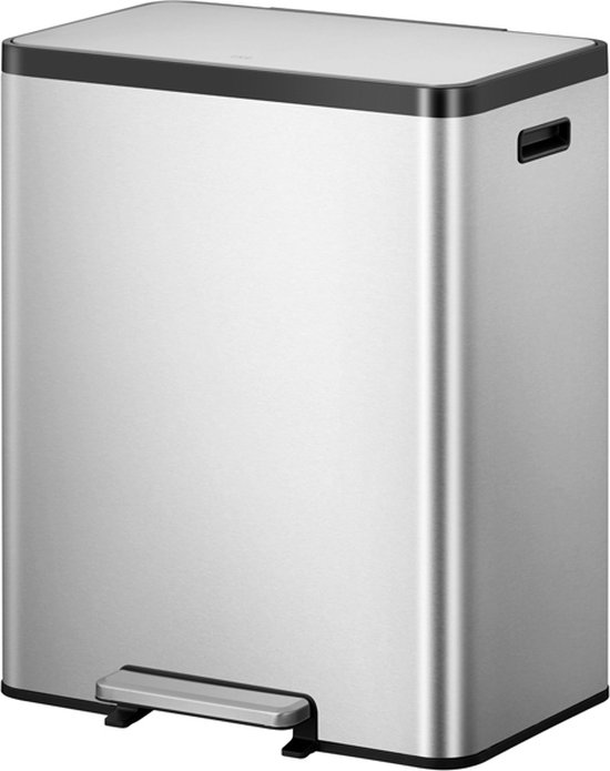 EKO - EcoCasa 2 recycling pedaalemmer 36+24 ltr, EKO - Stainless steel Polypropylene - mat RVS