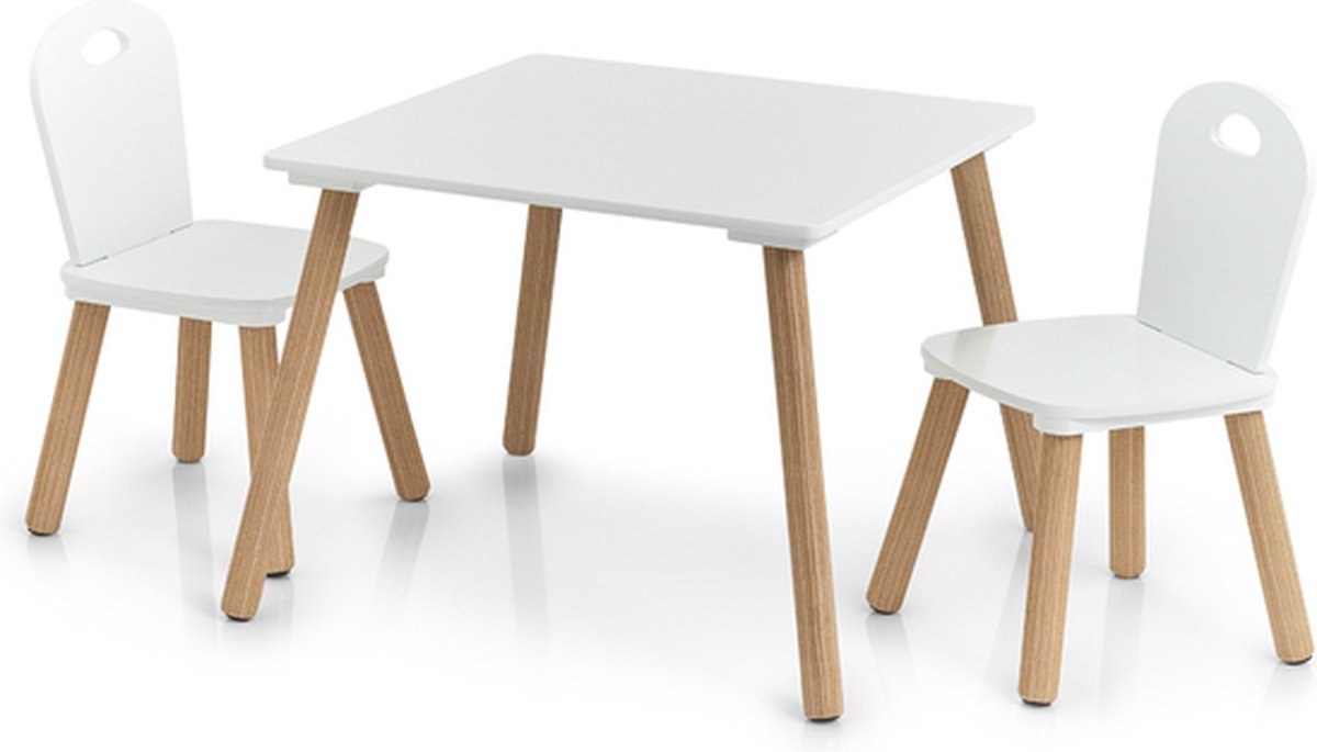 Zeller Present 13501, Stoel, Natuurlijk, Wit, Vierkante vorm, MDF, Binnen, 1,5 jaar