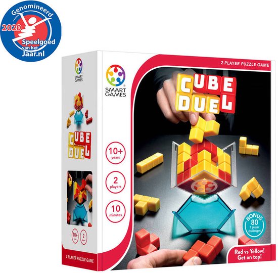 SmartGames Cube Duel - Strategisch 3D Blokkenspel - 80 Educatieve Uitdagingen - Solospel & 2 Spelers - Vanaf 10 Jaar