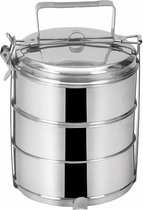 Container voor Eten Edelstaal 4 Niveaus 4x1 l - Voedselcontainer - Lunchbox