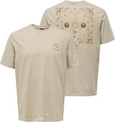 ONLY & SONS ONSMANUEL LIFE REG SS DESERT TEE Heren T-shirt - Maat S